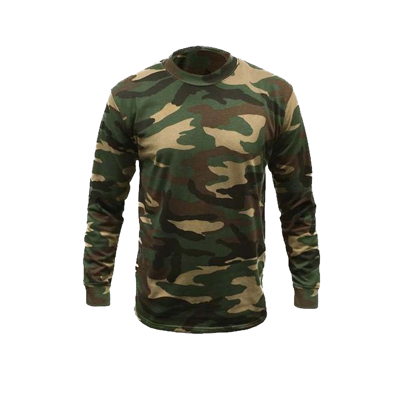 Woodland Camo Long Sleeve T-Shirt