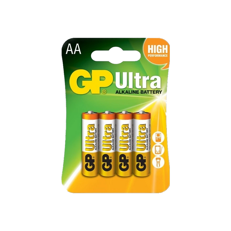 Ultra Alkaline AA Batteries 4 Pack