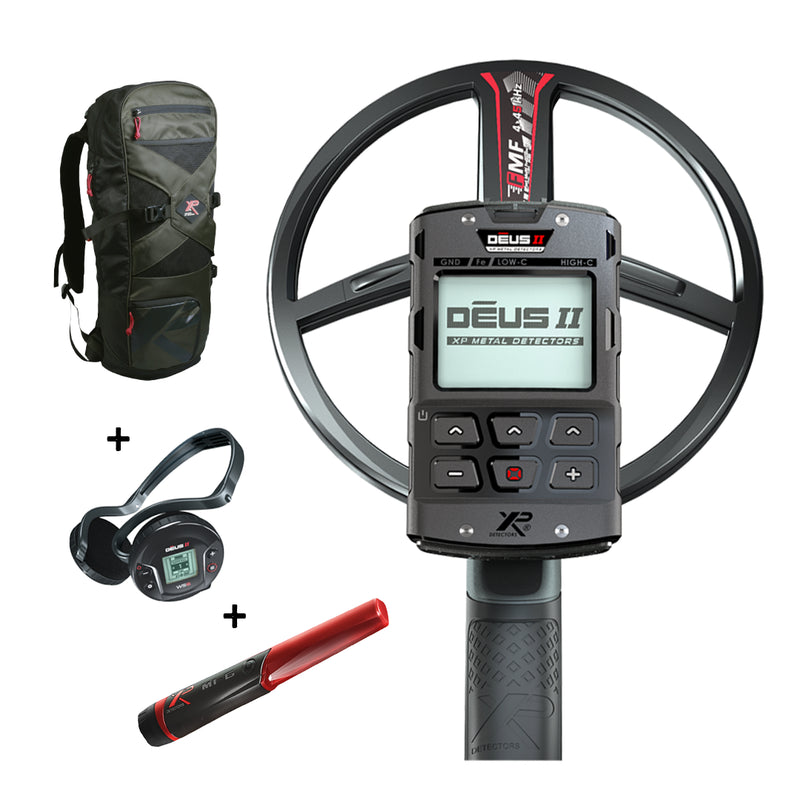 XP Deus II with WS6 Headphones with Mi6 & 240 Backpack